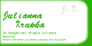 julianna krupka business card